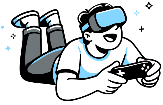 Изображение главного блока: геймер.