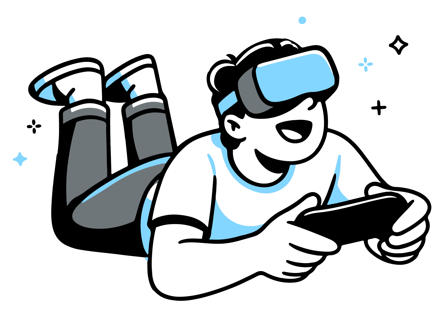 Изображение главного блока: геймер.